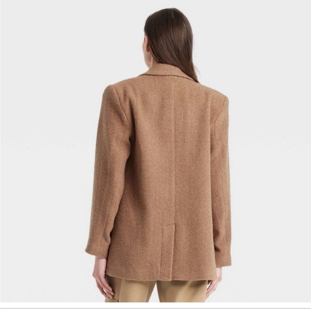 Light brown woven oversized blazer - Picture 3 of 4